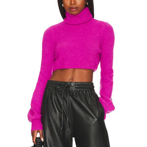 Camila Coelho 'Cesare' Pink Cropped Sweater Size S